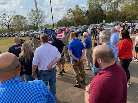 Flag raising