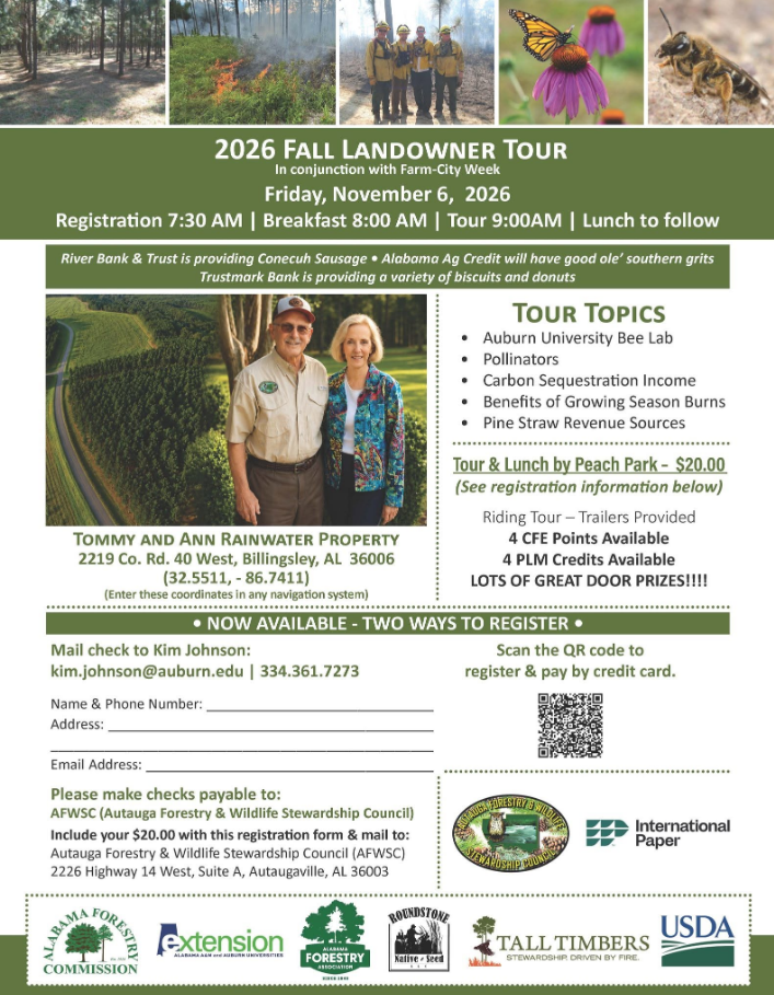 Explore the Outdoors: 2026 Autauga County Fall Landowner Tour